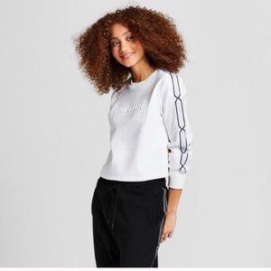 Hunter for Target White Chain Detail Crewneck